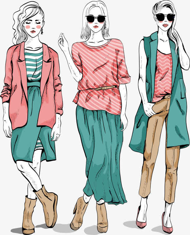 解鎖創意靈感 優質手繪時尚女模特高清素材免費指南